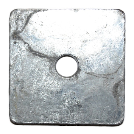 Square Washer, Fits Bolt Size 1/4 In Steel, Galvanized Finish, 60 PK